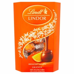 Lindt Lindor narancsos krémmel töltött tejcsokoládé bonbon 200G