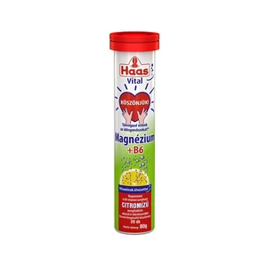 Haas Pezsgőtabletta 80G Magnézium+B6 Citrom Ízű