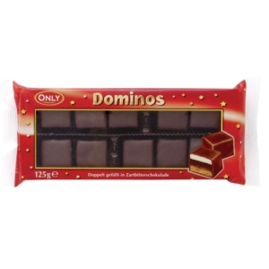 Only Dominos töltött étcsokoládé 125 g