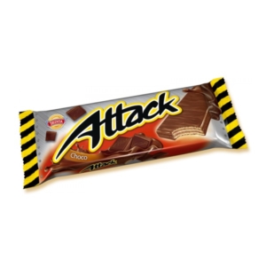 Attack Kakaós-csokoládés krémmel töltött ostyaszelet tejes-kakaós bevonatban 30G 
