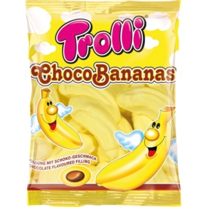 Trolli 150G Choco Banánas Habcukor (Banán ízesítésű habcukor)