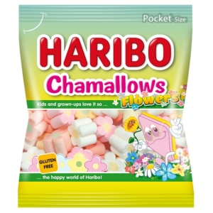 Haribo 100G Chamallows Flowers gyümölcs ízű habcukor 