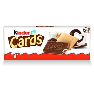 Kinder Cards 128G /5*25,6g/ Kinder kártya alakú, tejes és kakaós töltelékkel töltött ropogós ostya 