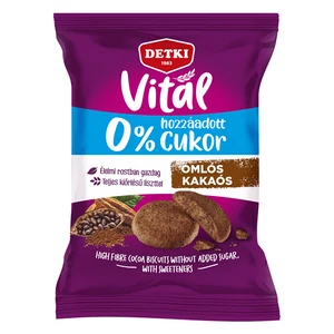 Detki 180G Vitál Cukormentes Omlós Keksz Kakaó