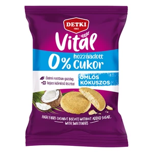 Detki 180G Vitál Cukormentes Omlós Keksz Kókusz
