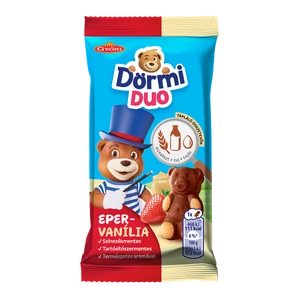 Győri Édes Kismackó 30G Duo Eper - Vanília  Piskóta (Dörmi)