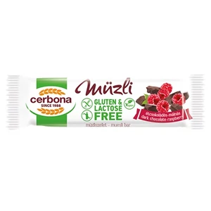 Cerbona Szelet Gluténmentes Étcsoki-Málna 35G