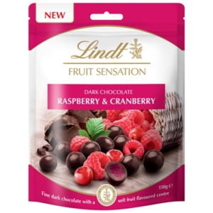 Lindt 150G Fruit Sensation Raspberry & Cranberry   /LNPR2017/