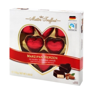 Maitre T.  Marzipan Herzen marcipán étcsokoládé bevonattal 110G