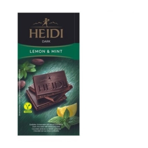Heidi Grand'Or Dark menta és citrom ízesítésű étcsokoládé 80G