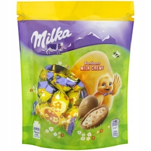 Milka mogyoródarabkás tejkrémmel töltött csokitojások 86 g