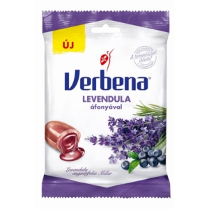 Verbena levendula-áfonya ízű töltelékkel töltött cukorka 60G 