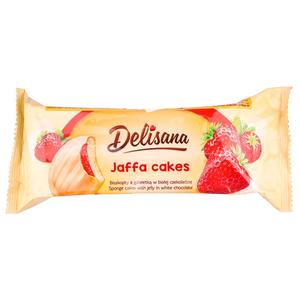 Delisana 135G Fehércsokis Piskótakorong Eperrel