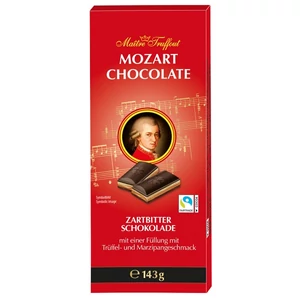 Maitre T. 143G Mozart Dark Tejcsokoládés praliné krémes töltelékkel és fehér csokoládédarabokkal 143G 