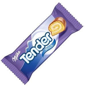 Milka Tender Tej 37G (Tejkrémmel töltött, alpesi tejcsokoládéval borított Piskóta tekercs)
