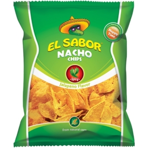 El Sabor 100G Nacho Chips Jalapeno /1545/