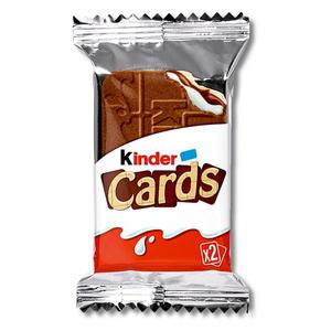 Kinder kártya alakú, tejes és kakaós töltelékkel töltött ropogós ostya 25,6 g