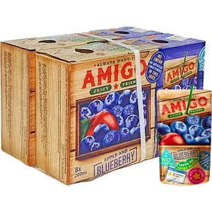 Amigó 200ML Szívószálas Áfonya (6807)
