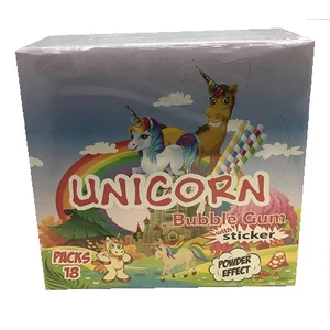 Cigi Rágó 35G Dobozos Bubble Gum Stick Unicorn 909