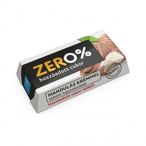 Szerencsi ZERO 21G Mandula Ízű Krémmel Töltött Tejcsokoládé Édesítőszerrel