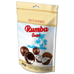 GutiChoco Rumba 80G Rum-Kókusz Drazsé Tejcsokoládéval