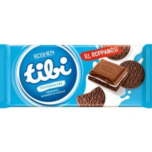 Tibi 100G Tejcsokoládé Csokoládékrém-Karamell-Keksz