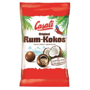 Casali Rumos-kókuszos drazsé alkohollal töltve tejcsokoládéval és étcsokoládéval bevonva 100G