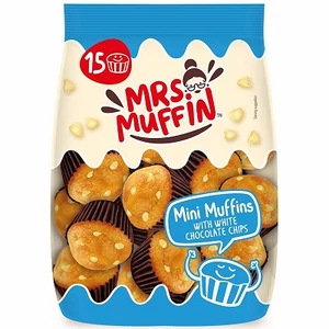 Mrs. Muffin 225G(15x15g) Fehér csokoládé  darabokkal 