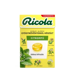 Ricola citromfű ízű svájci gyógynövény cukorkák 40 g Cukormentes