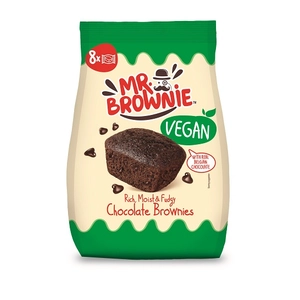 Mr. Brownie 200G Vegán Belga Csokidarabokkal (8*25G-Zacskós)