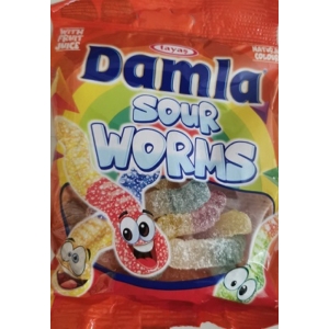 Damla 80G Gummy Sour Worms Vegyes Gumicukor cukoral Megszorva