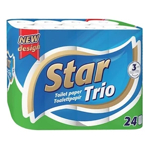 Star Trio Wc Papír 24 Tek. 3 Rét.