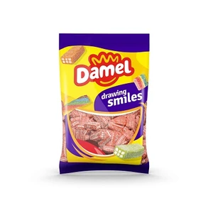 Damel 1Kg Strawberry Fizzy Brick - Eper ízű savanyú gumicukor (16031)