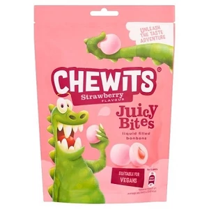 Chewits 115G Strawberry Bites Eper Ízű Cukor Epres Töltelékkel