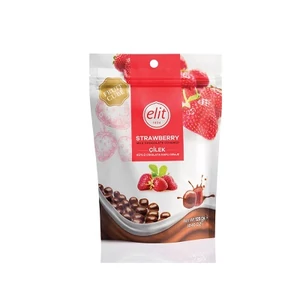 Elit 125G Fruit Cube Eper ízű zselés drazsé tejcsokoládé bevonattal