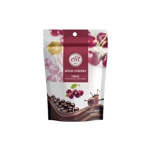 Elit 125G Fruit Cube Meggy ízű zselés drazsé étcsokoládé bevonattal