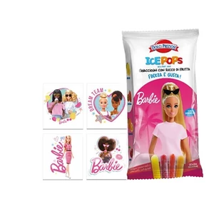 Dolci Preziosi 400ML Jégnylóka Barbie Gyümölcs ízű Jégnyalóka + 2 db ajándék tattoo (10x40ml) 