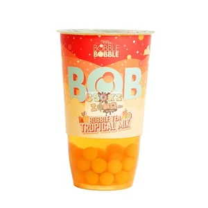 Bob 0,36L Tropical Mix Bubble Tea (trópusi gyümölcsös fekete tea, mangó boboával)