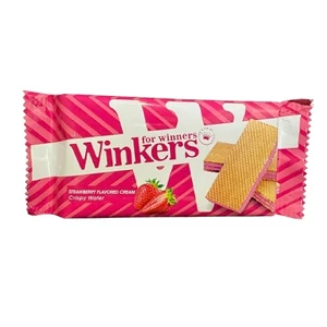 Winkers 45G eper ízű krémmel töltött ostya