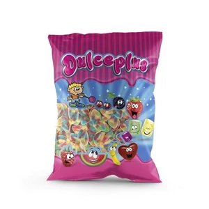 Dulceplus 1Kg Sour Multicolour Lips -Vegyes Gyümölcs Ízű Savanyú Gumicukor (17024)