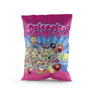 Dulceplus 1Kg Sour Multicolour Flowers -Vegyes Gyümölcs Ízű Savanyú Gumicukor (17022)