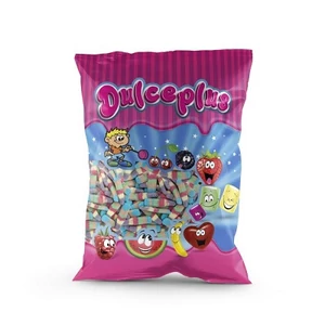 Dulceplus 1Kg Sour Multicolour Bottles -Vegyes Gyümölcs Ízű Savanyú Gumicukor (17020)