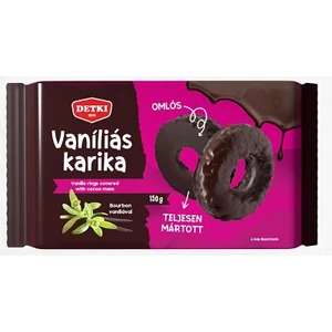 Detki 150G Vaníliás karika kakaós étbevonóval teljesen mártva