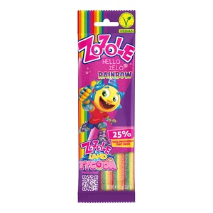 Zozole 75G Szivárványszínű, gyümölcsízű, szupersavanyú gumicukor