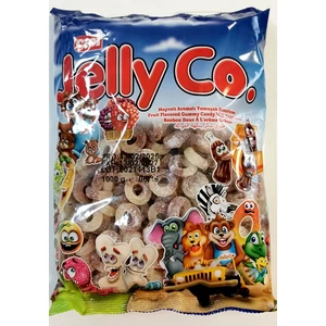 Jelly Co 1KG Kóla ízű savanyú gumicukor karika