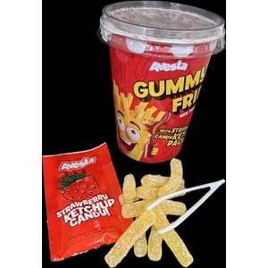 Avesta 125G Gummy Fries Gumicukor Sültkrumpli Eper Szósszal