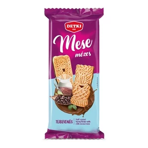 Detki Mese Mézes Linzer 180G Tejbevonóval félig mártva Detki Mese Mézes Linzer 180G Tejbevonóval félig mártva