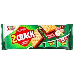 Roshen 2CRACK 190G Kakaós És Mogyorós Krémmel Töltött Keksz