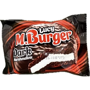 M. Burger 42G Dark Marshmallow - Étbevonóba mártott kakós keksz habcukor töltelékkel