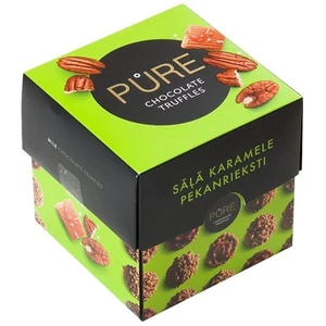 Pure 110G Cube Csokoládé Trüffel Sóskaramell Töltelékkel Pekándióval Borítva